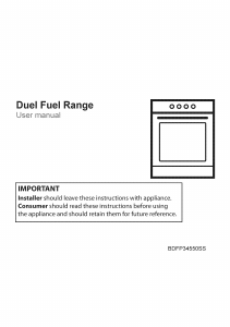 Manual Blomberg BDFP 34550 SS Range