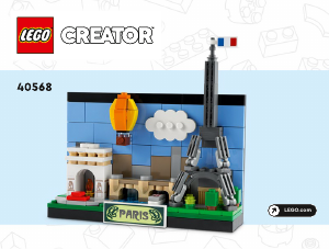 Vadovas Lego set 40568 Creator Paryžiaus atvirukas