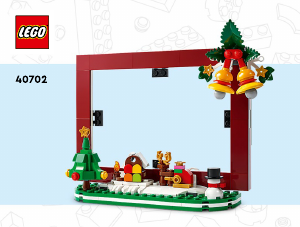Bedienungsanleitung Lego set 40702 Holiday & Events Weihnachtsbilderrahmen