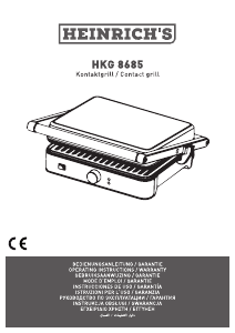 Instrukcja Heinrich's HKG 8685 Kontakt grill