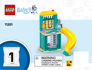 Rokasgrāmata Lego set 11201 Bluey Jautrība rotaļlaukumā ar Bluey un Chloe