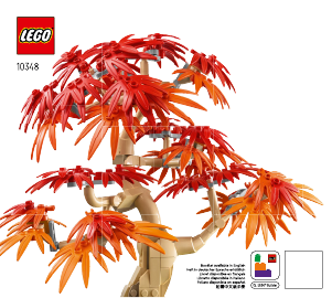 Manuale Lego set 10348 Botanical Collection Bonsai di acero rosso giapponese