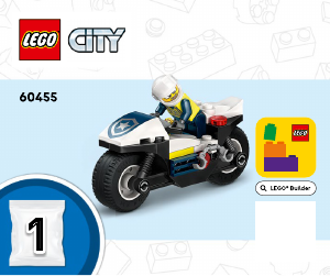 Bedienungsanleitung Lego set 60455 City Verfolgungsjagd mit dem Polizeimotorrad