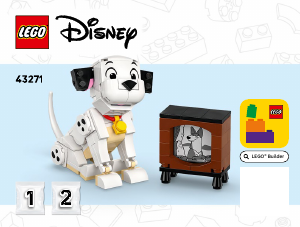 Rokasgrāmata Lego set 43271 Disney Lucky un Penny – 101 dalmācieša kucēni