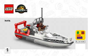 Használati útmutató Lego set 76974 Jurassic World Vízi küldetés és kockákból épült Mosasaurus