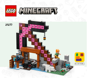 Rokasgrāmata Lego set 21277 Minecraft Cirtņa raktuves