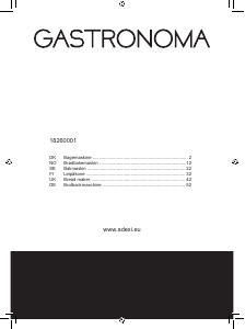Käyttöohje Gastronoma 18260001 Leipäkone