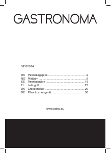 Käyttöohje Gastronoma 18310014 Ohukaislevy