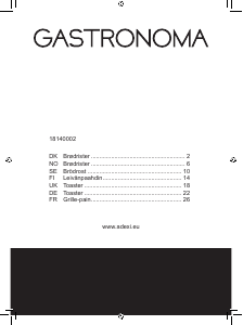 Käyttöohje Gastronoma 18140002 Paahdin
