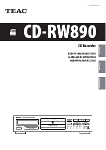 Handleiding TEAC CD-RW980 CD speler