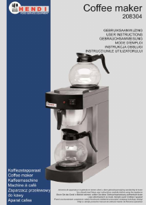 Manual Hendi 208304 Cafetieră