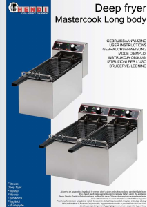 Manuale Hendi 209301 Friggitrice