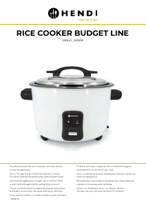 Manual Hendi 240458 Rice Cooker