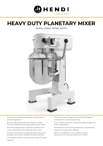 Manuale Hendi 222973 Impastatrice planetaria