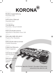 Bedienungsanleitung Korona 45071 Raclette-grill