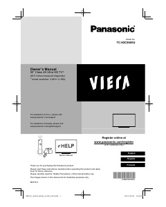Manual de uso Panasonic TC-50CX600 Viera Televisor de LCD