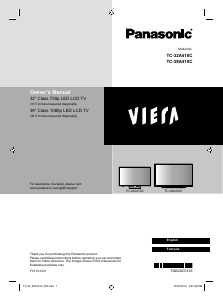 Manual Panasonic TC-32A410 Viera LCD Television