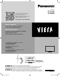 Manual de uso Panasonic TC-55LE54 Viera Televisor de LCD
