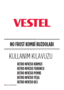 Kullanım kılavuzu Vestel NFK 350 Retro Donduruculu buzdolabı