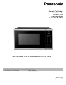 Mode d’emploi Panasonic NN-SU55QS Micro-onde