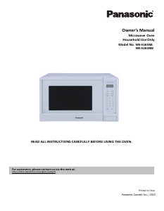 Manual Panasonic NN-SU65NB Microwave