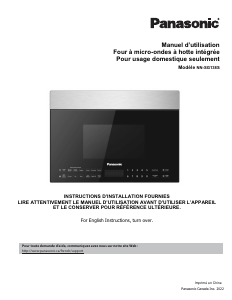 Mode d’emploi Panasonic NN-SG138S Micro-onde