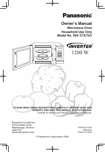 Manual Panasonic NN-ST676SC Microwave