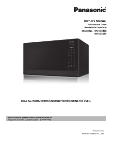 Manual Panasonic NN-SG448S Microwave