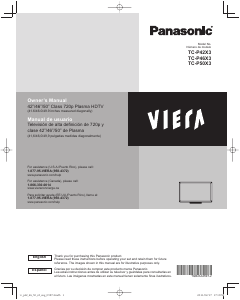 Manual Panasonic TC-P42X3 Viera Plasma Television