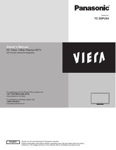 Manual Panasonic TC-50PU54 Viera Plasma Television