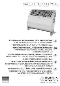 Mode d’emploi Olimpia Splendid Caleo 2 Turbo Timer Chauffage