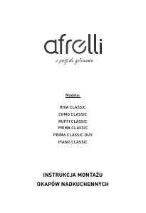 Instrukcja Afrelli Como Classic Okap kuchenny