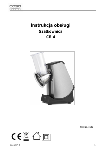 Instrukcja Caso CR 4 Tarka spiralna