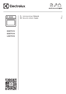 Instrukcja Electrolux EOE7F31X Piekarnik