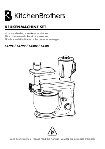 Manual KitchenBrothers KB801 Food Processor