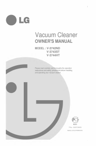 Manual LG V-C3744HT Vacuum Cleaner