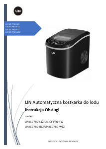 Instrukcja LIN ICE PRO-S12 Kostkarka do lodu