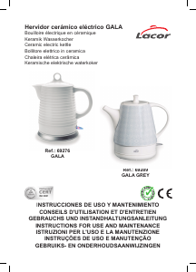 Mode d’emploi Lacor 69289 Gala Grey Bouilloire