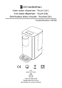 Mode d’emploi KitchenBrothers KB769 Fontaine à eau