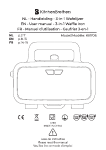 Mode d’emploi KitchenBrothers KB706 Gaufrier