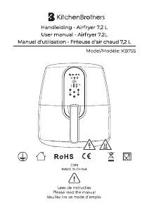 Mode d’emploi KitchenBrothers KB755 Friteuse