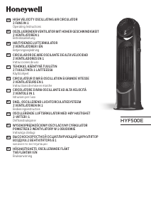 Instrukcja Honeywell HYF500E Wentylator