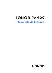 Manuale Honor Pad X9 Tablet