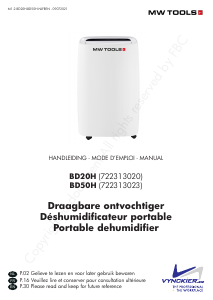 Mode d’emploi MW Tools BD20H Déshumidificateur