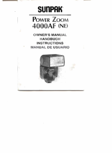 Manual Sunpak 4000AF (NE) Power Zoom Flash