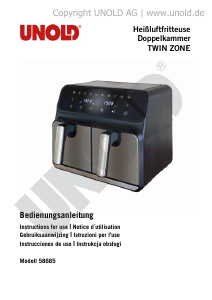 Bedienungsanleitung Unold 58685 Twin Zone Fritteuse