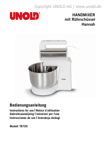 Bedienungsanleitung Unold 78720 Hannah Handmixer