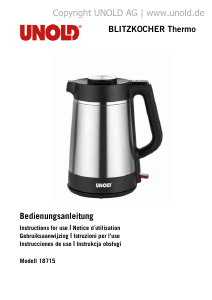 Manual de uso Unold 18715 Thermo Hervidor
