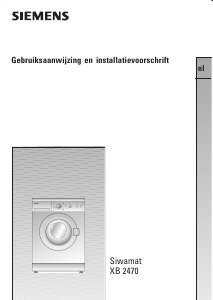 Handleiding Siemens WXB2470 Wasmachine