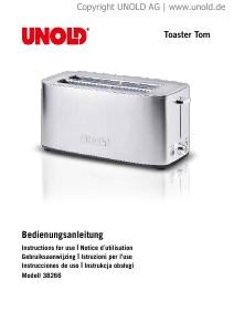 Manuale Unold 38266 Tom Tostapane